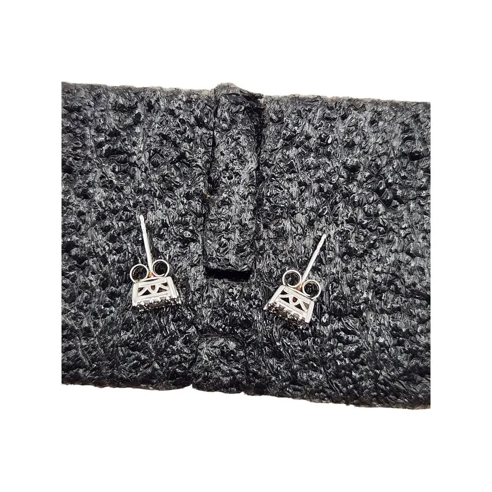 Macys Diamond Cluster Stud Earrings (1/3 cttw) in 14k White Gold - New with Tags